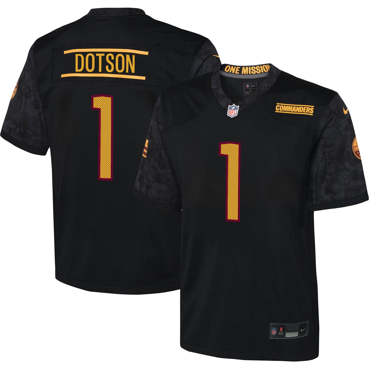 Jahan Dotson Washington Commanders Nike Youth Game Jersey Black