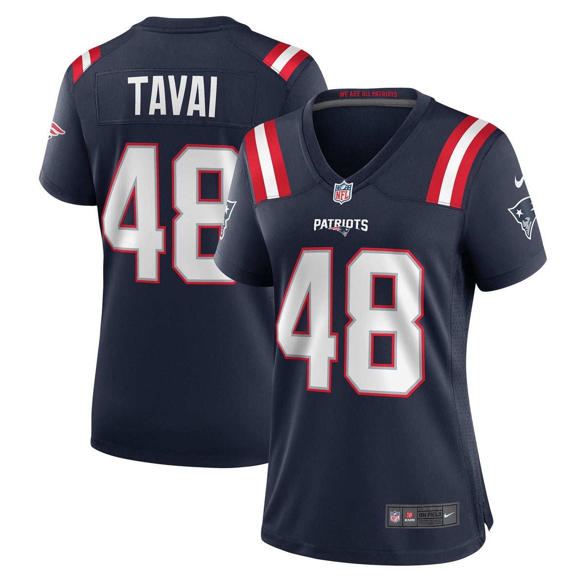 Jahlani Tavai New England Patriots Nike Women's Game Player Jersey Navy
