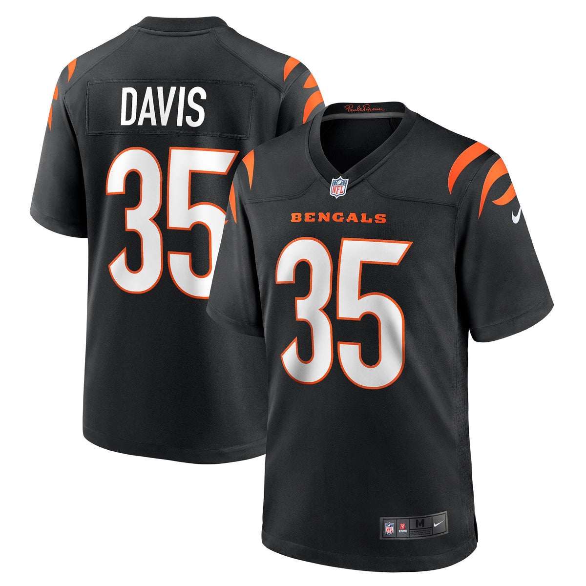 Jalen Davis Cincinnati Bengals Nike Game Player Jersey Black