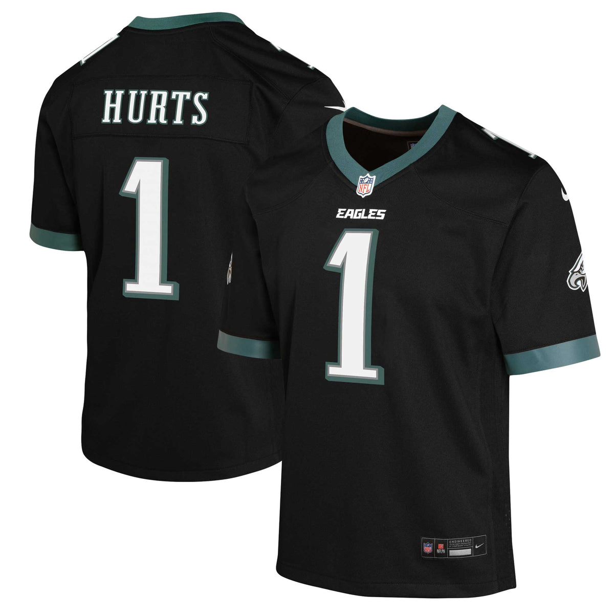 Jalen Hurts Philadelphia Eagles Nike Youth Game Jersey Black