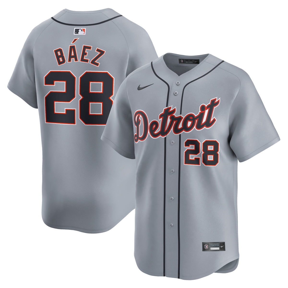Javier Baez Detroit Tigers Nike Road Limited Player Jersey Gray