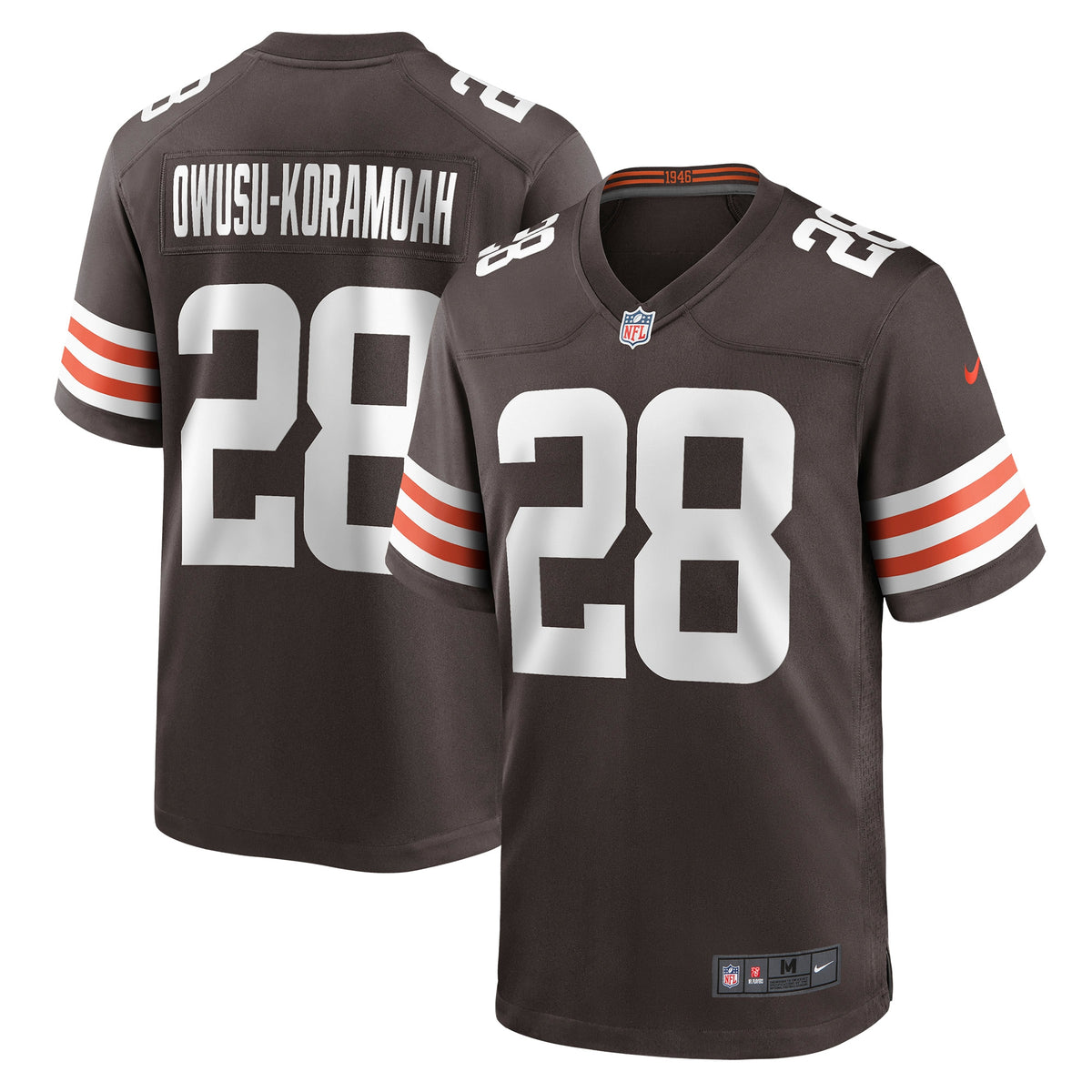 Jeremiah Owusu-Koramoah Cleveland Browns Nike Game Player Jersey Brown