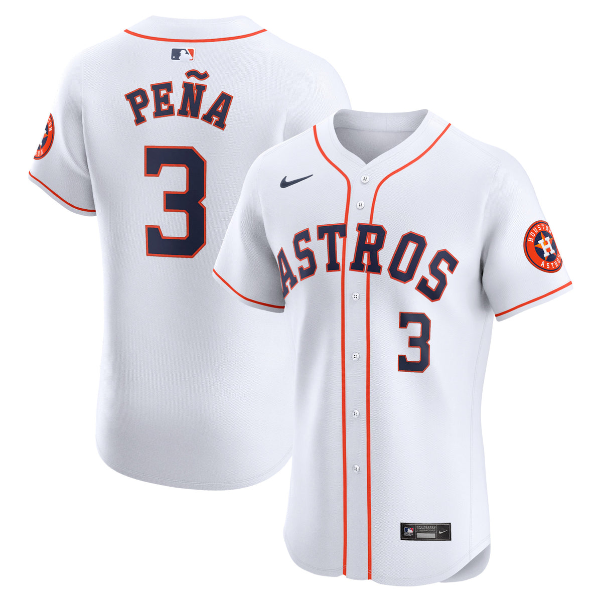 Jeremy Peí±a Houston Astros Nike Home Elite Player Jersey White