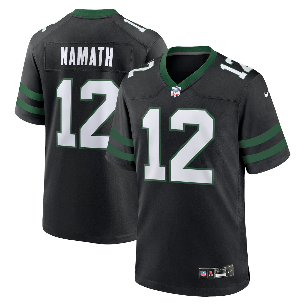 Joe Namath New York Jets Nike Alternate Retired Player Game Jersey Legacy Black