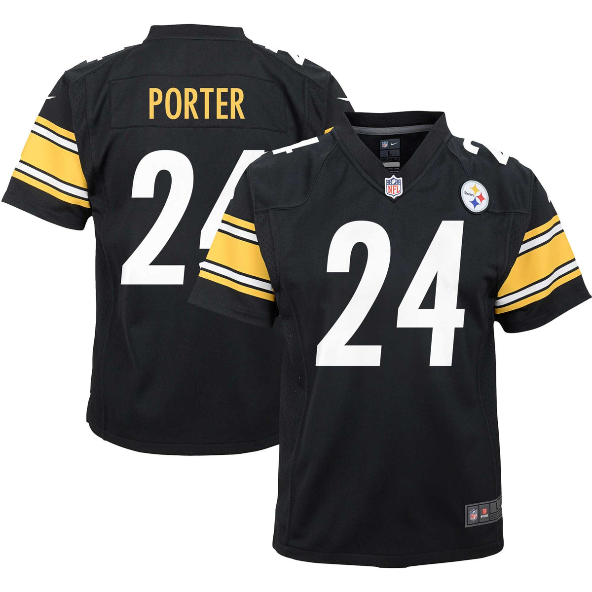 Joey Porter Jr. Pittsburgh Steelers Nike Youth Game Jersey Black