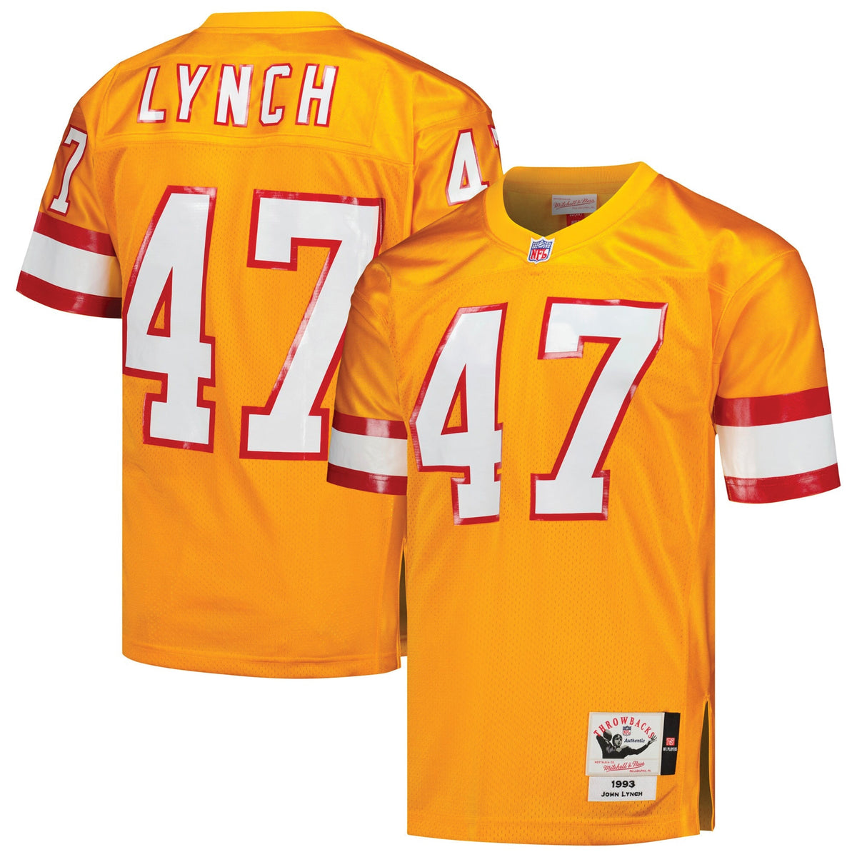 John Lynch Tampa Bay Buccaneers 1993 Mitchell Ness Authentic Throwback Retired Player Jersey Orange