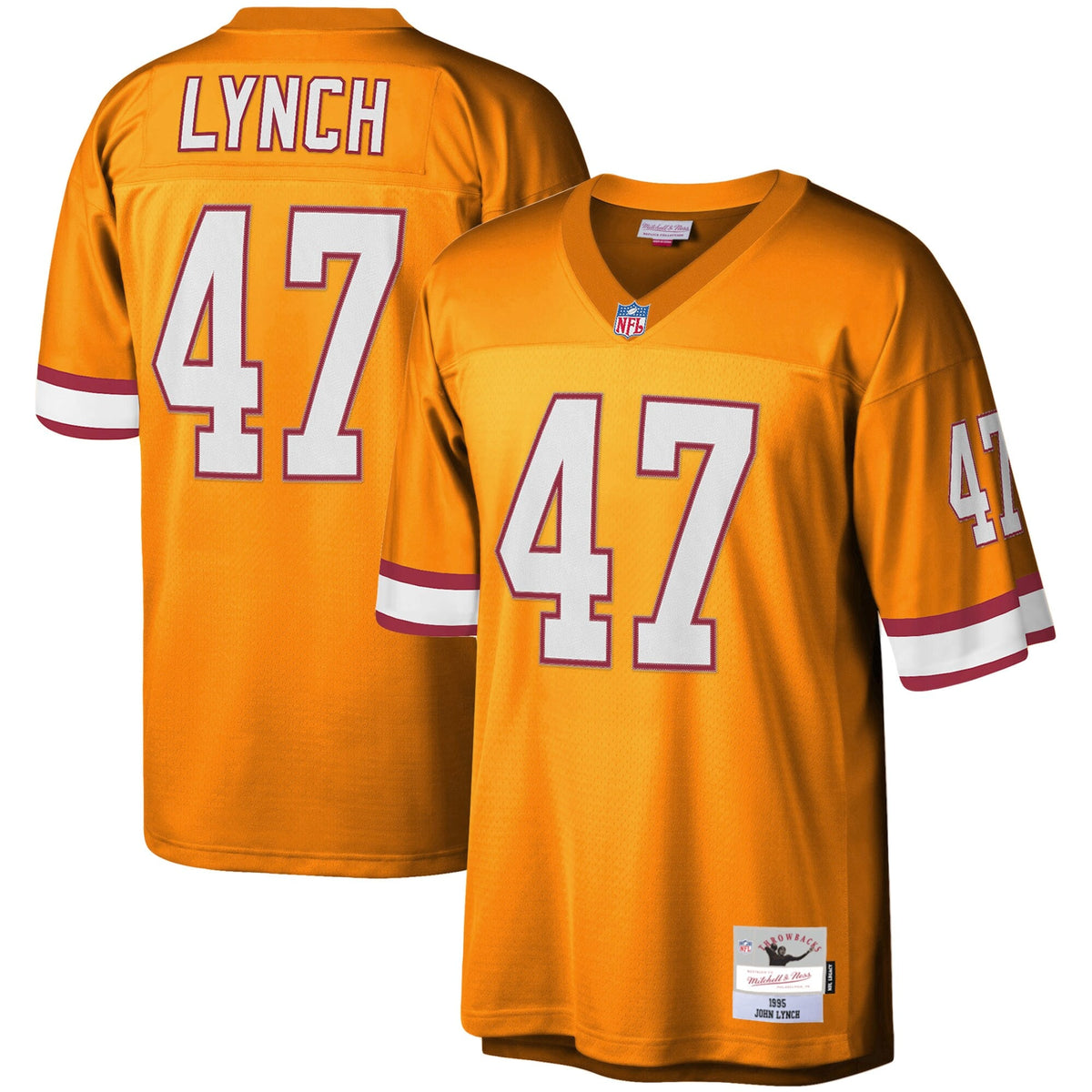 John Lynch Tampa Bay Buccaneers Mitchell Ness Youth 1995 Retired Player Legacy Jersey Orange