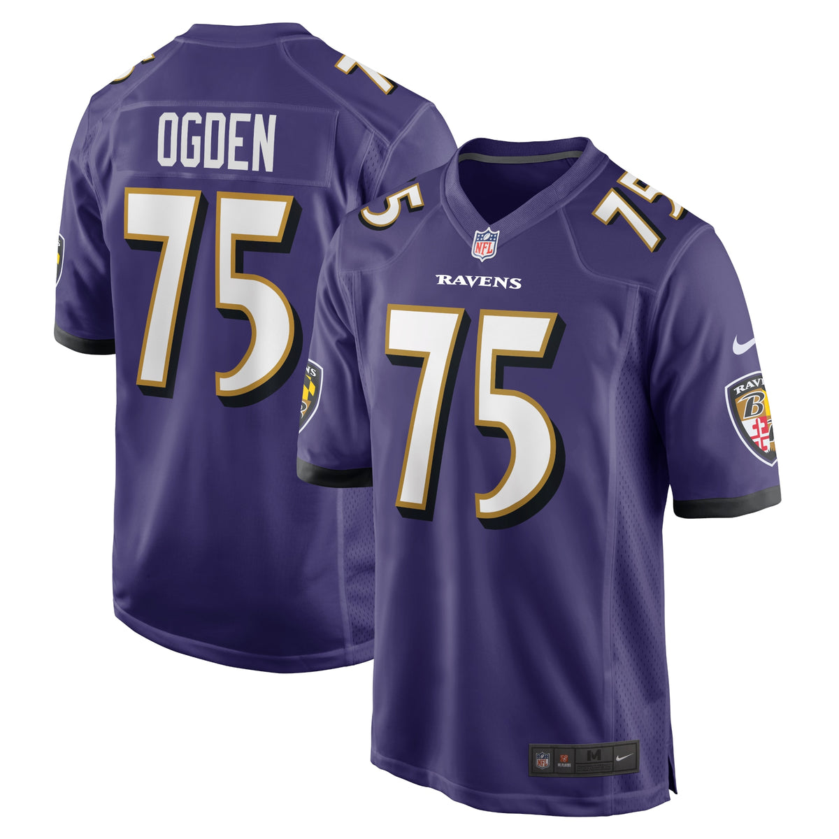 Jonathan Ogden Baltimore Ravens Nike Retired Player Game Jersey Purple