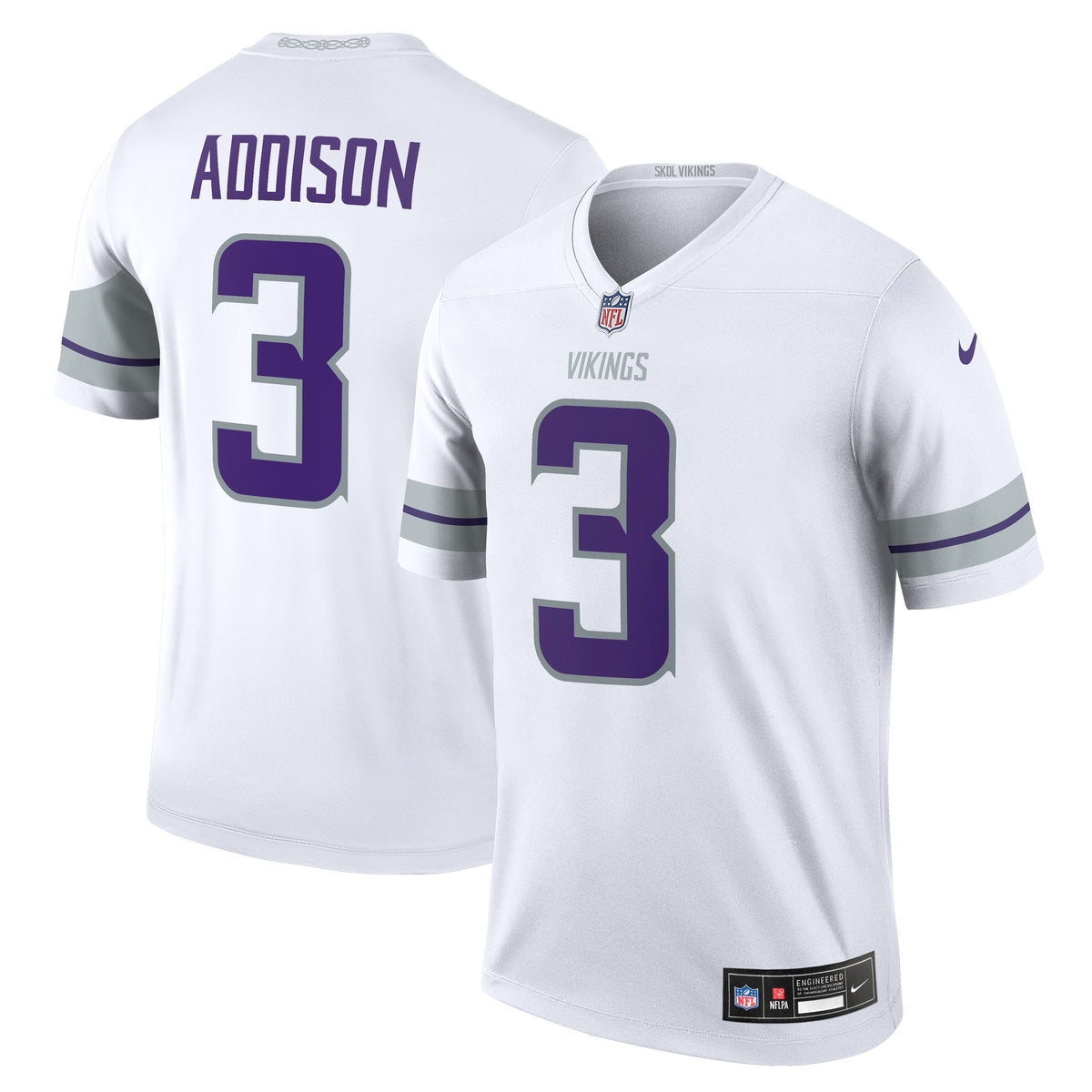 Jordan Addison Minnesota Vikings Nike Alternate Legend Player Jersey White