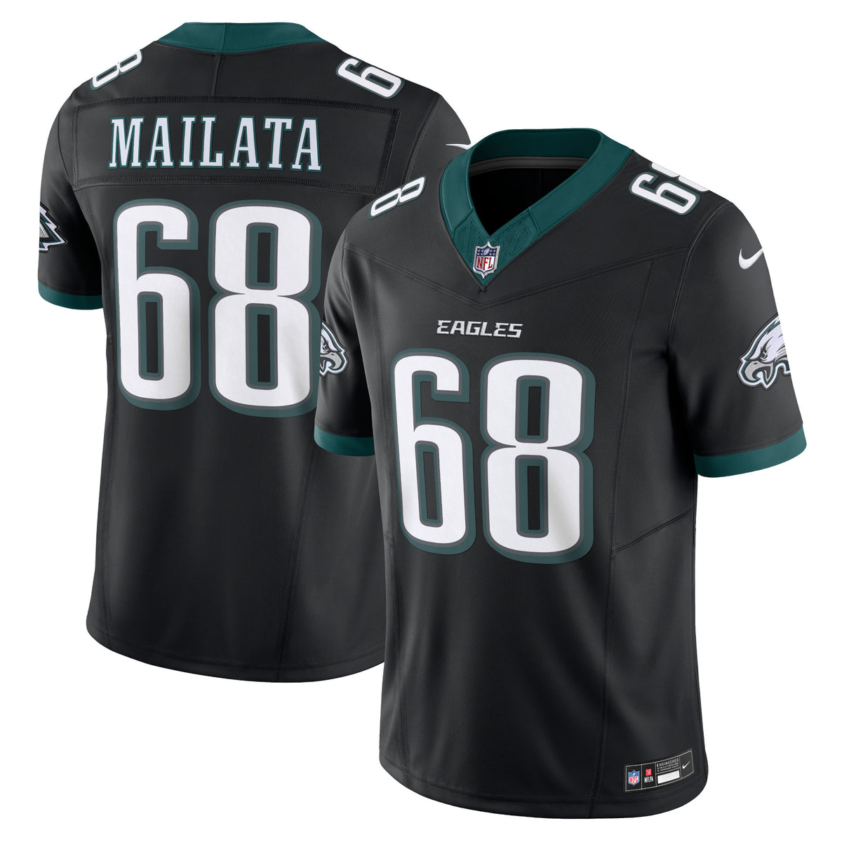 Jordan Mailata Philadelphia Eagles Nike Alternate Vapor F.U.S.E. Limited Jersey Black