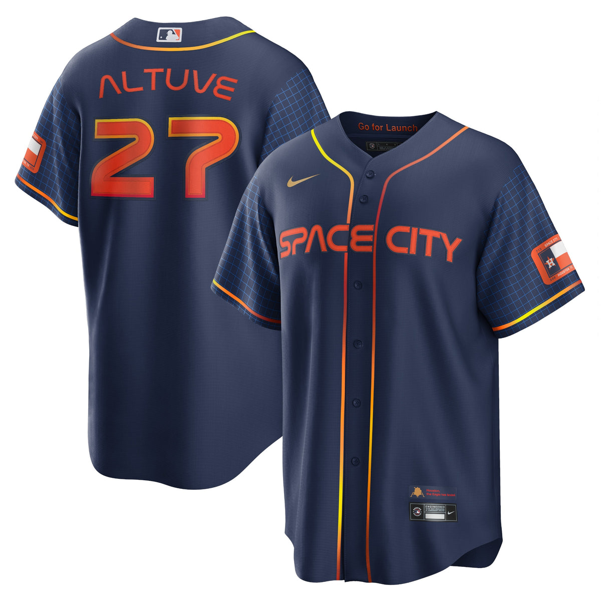 Jose Altuve Houston Astros Nike City Connect Replica Player Jersey Navy