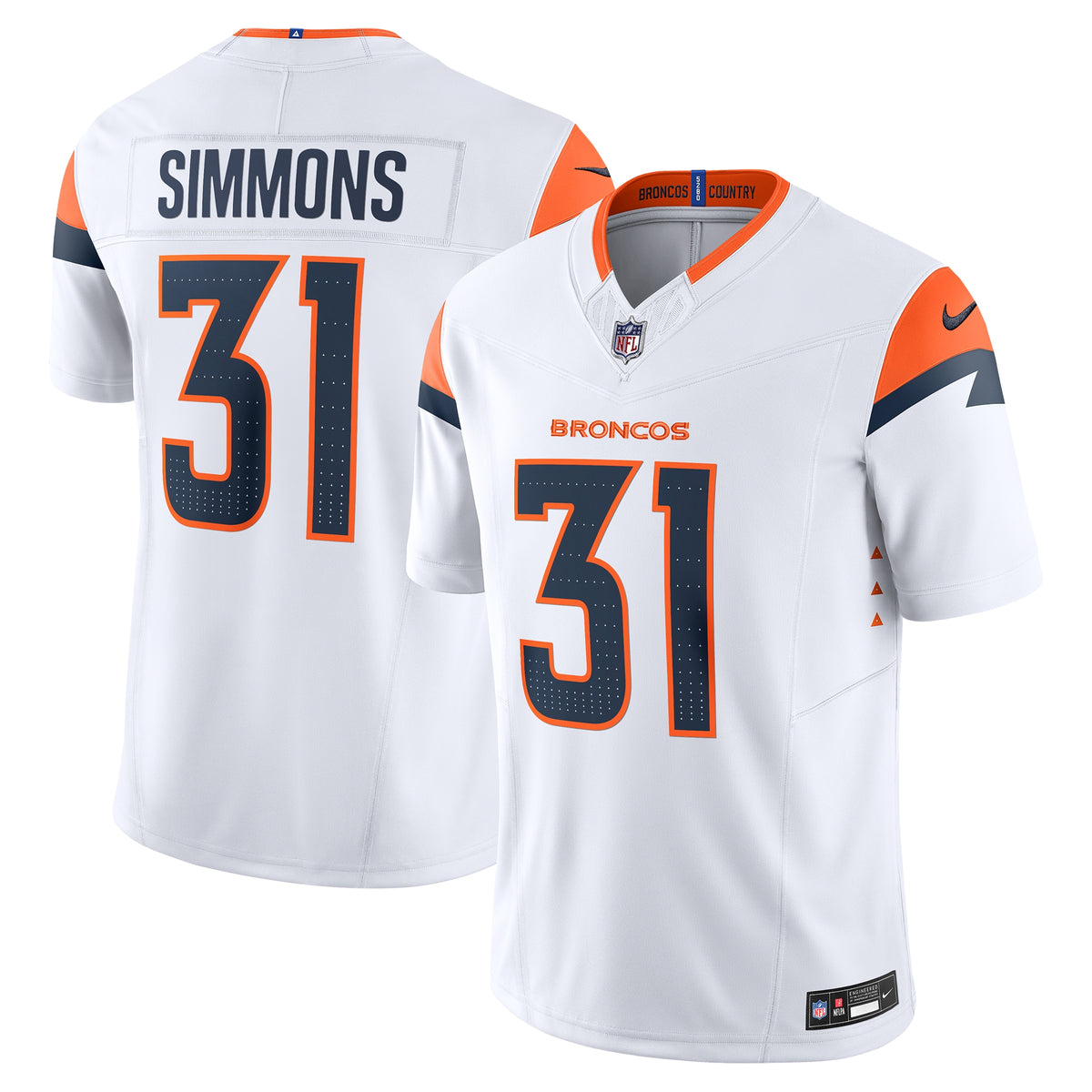 Justin Simmons Denver Broncos Nike Vapor F.U.S.E. Limited Jersey White