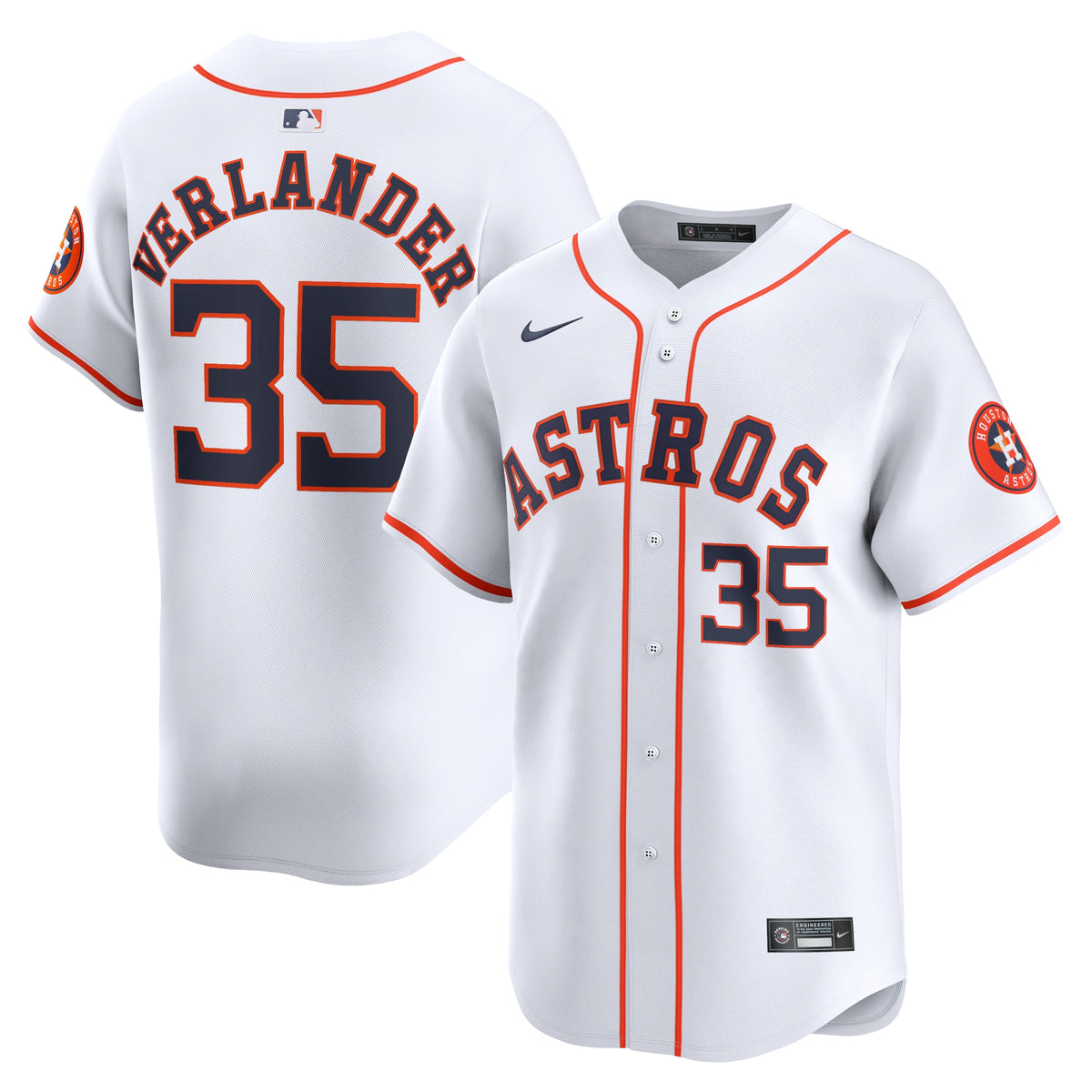 Justin Verlander Houston Astros Nike Home Limited Player Jersey White