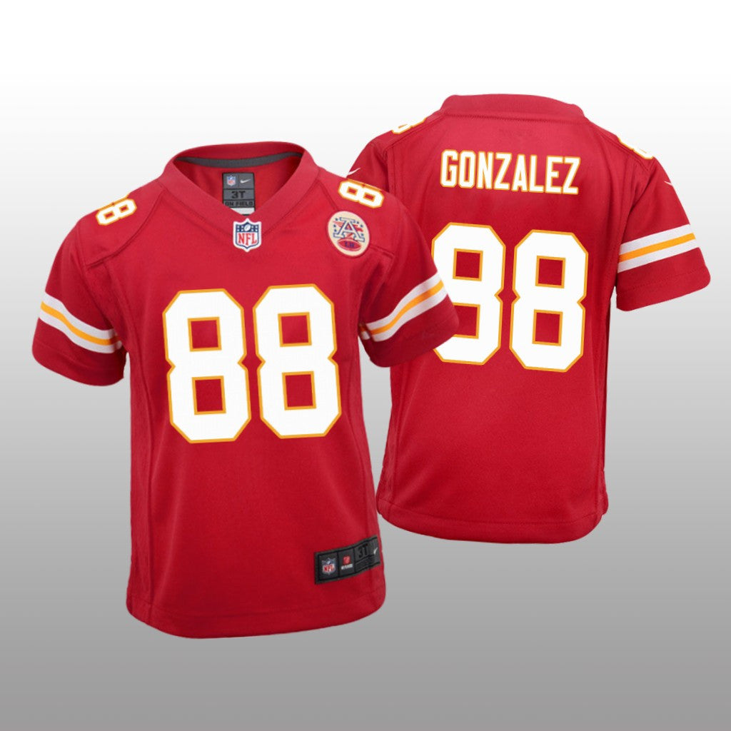 Kansas City Chiefs #88 Red Tony Gonzalez Game Jersey Youth