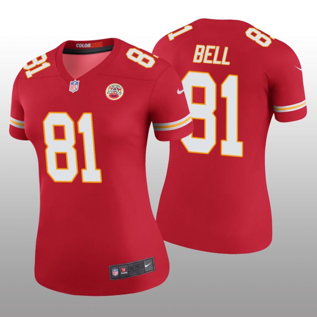 Kansas City Chiefs Blake Bell Red Jersey Color Rush Legend Women's