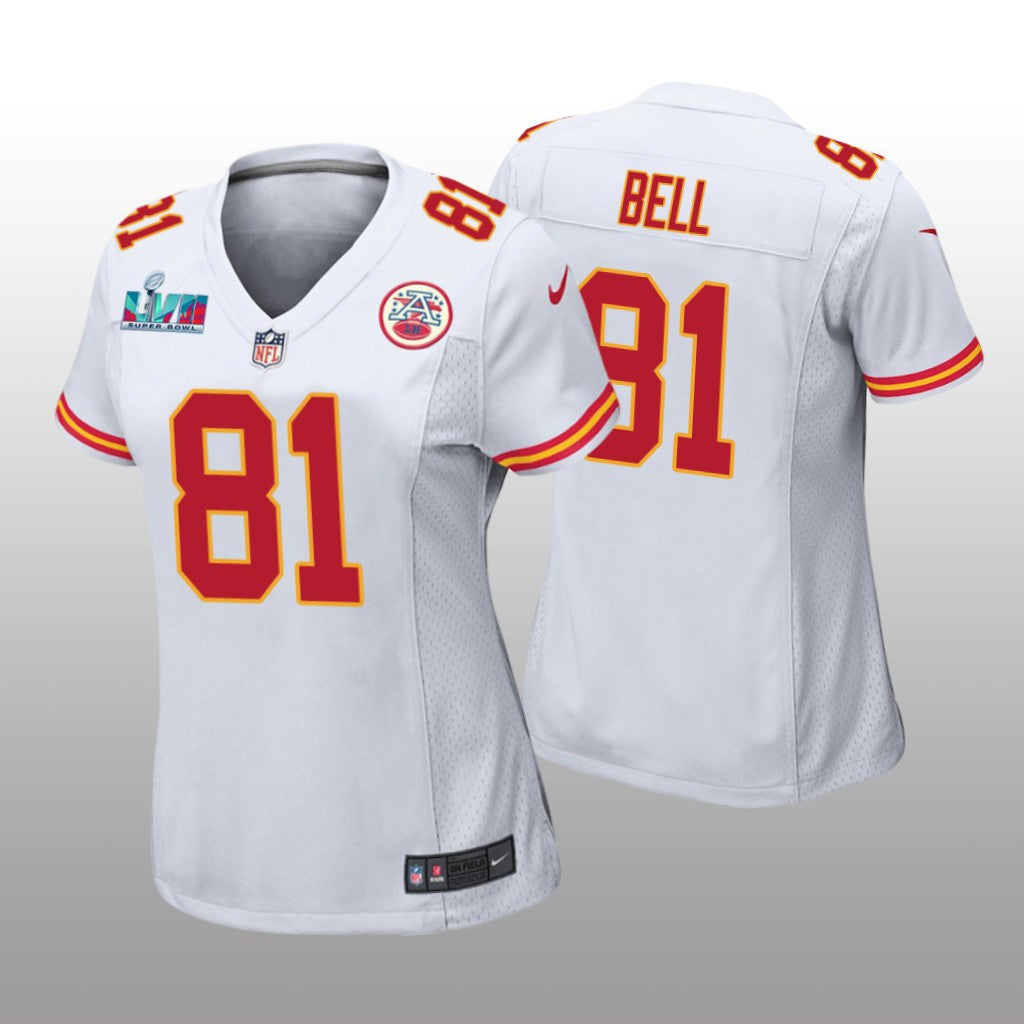 Kansas City Chiefs Blake Bell White Game Jersey Super Bowl LVII Women's