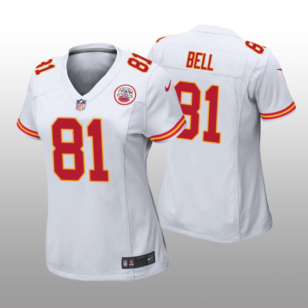 Kansas City Chiefs Blake Bell White Jersey Game Women's