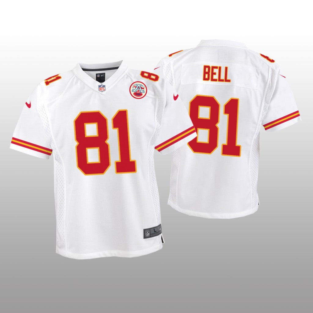 Kansas City Chiefs Blake Bell White Jersey Game Youth