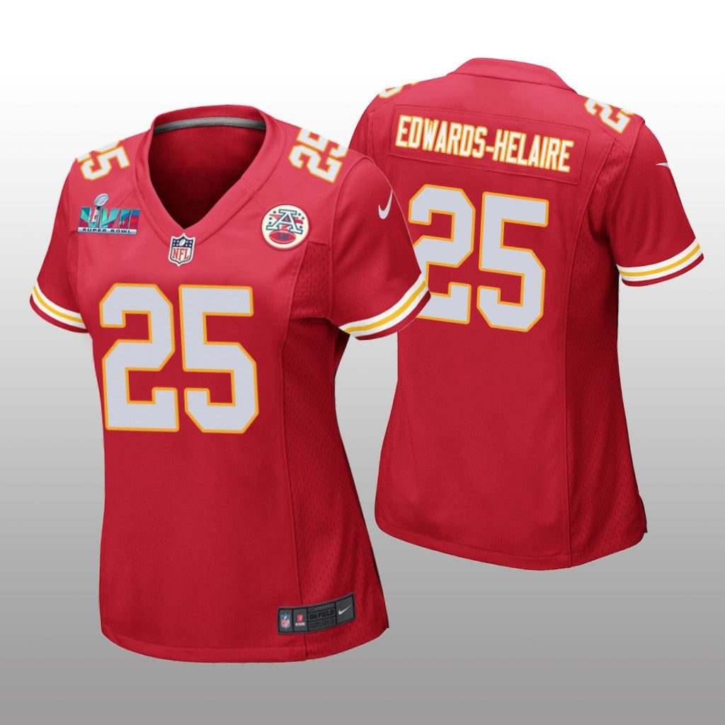 Kansas City Chiefs Clyde Edwards-Helaire Red Game Jersey Super Bowl LVII Women's