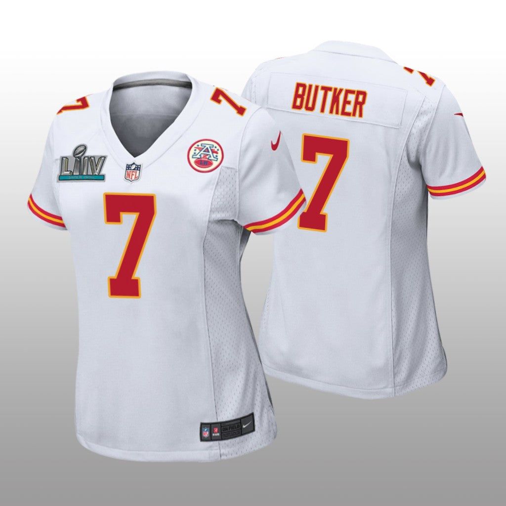 Kansas City Chiefs Harrison Butker White Game Jersey Super Bowl LIV Women's