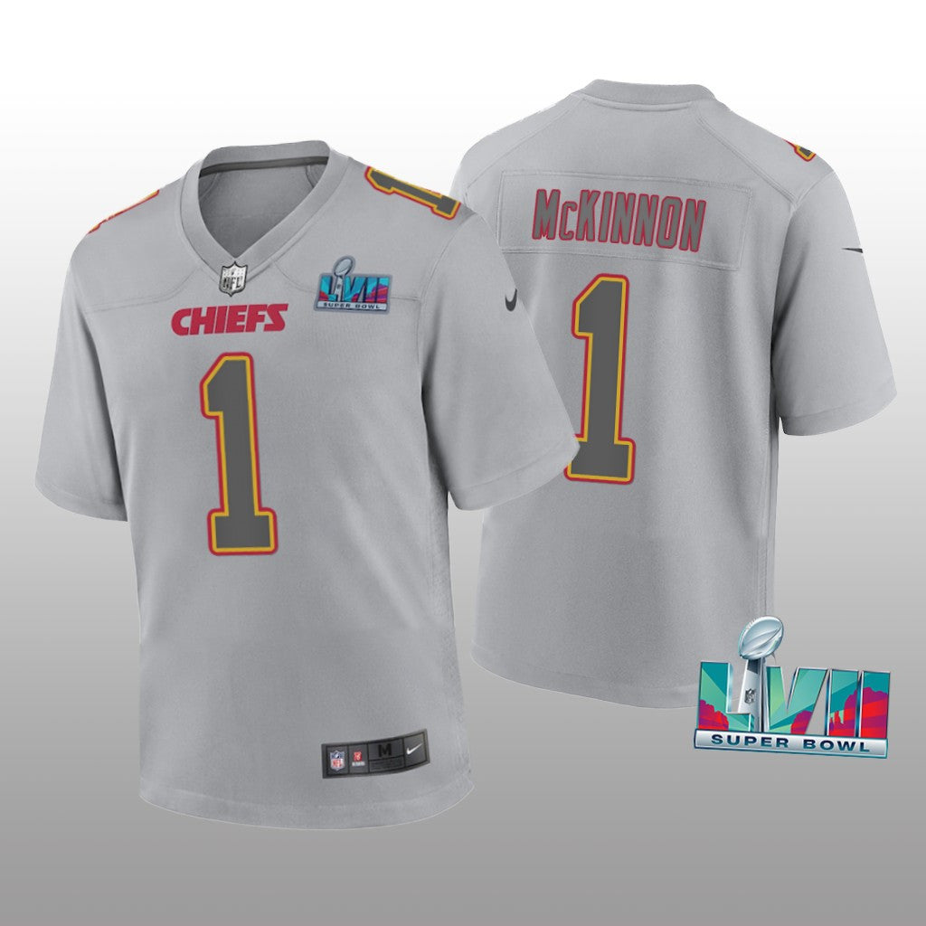 Kansas City Chiefs Jerick McKinnon Gray Atmosphere Jersey Super Bowl LVII Youth