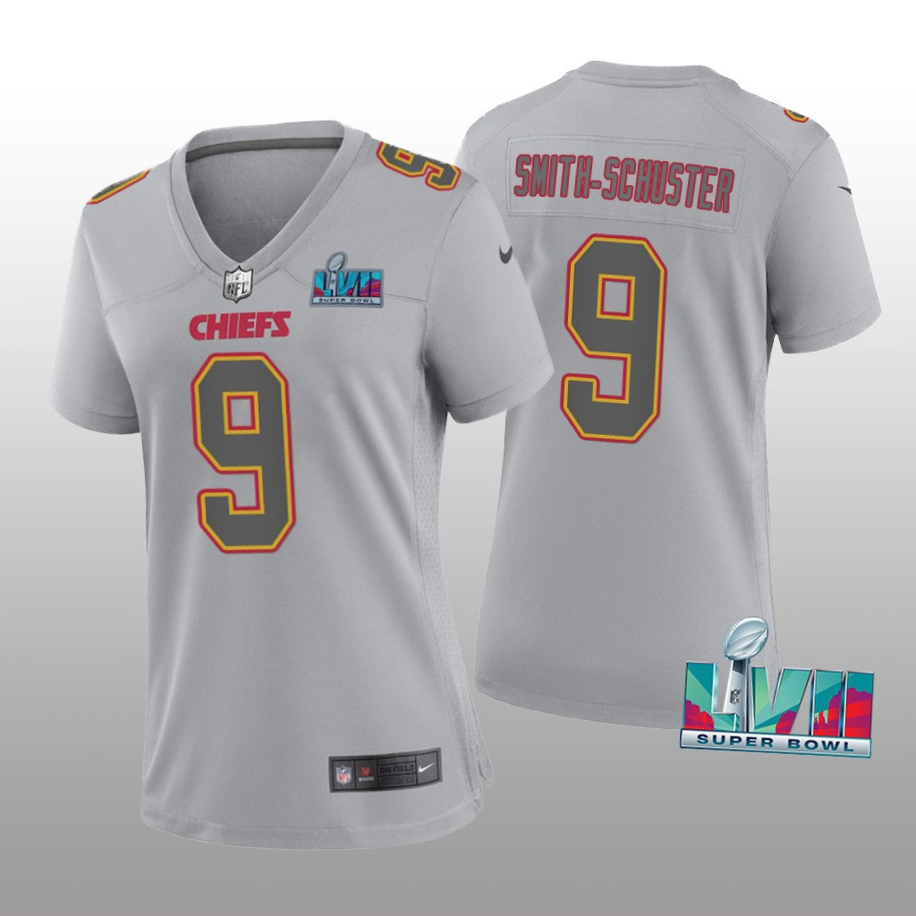 Kansas City Chiefs JuJu Smith-Schuster Gray Atmosphere Jersey Super Bowl LVII Women's