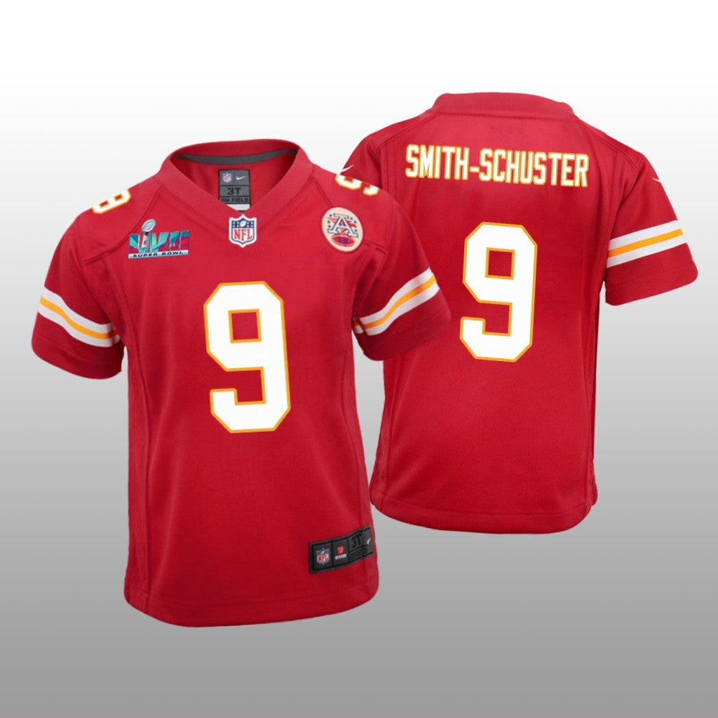 Kansas City Chiefs JuJu Smith-Schuster Red Game Jersey Super Bowl LVII Youth