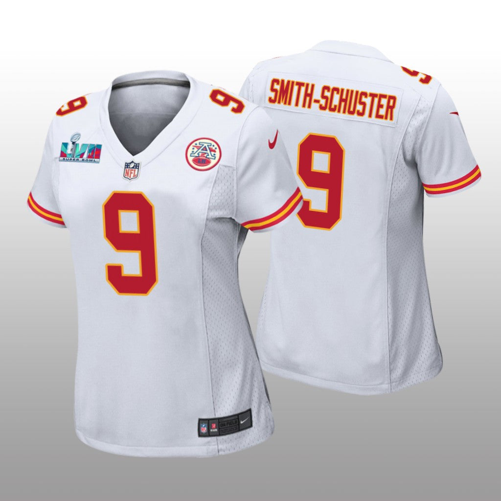 Kansas City Chiefs JuJu Smith-Schuster White Game Jersey Super Bowl LVII Women's