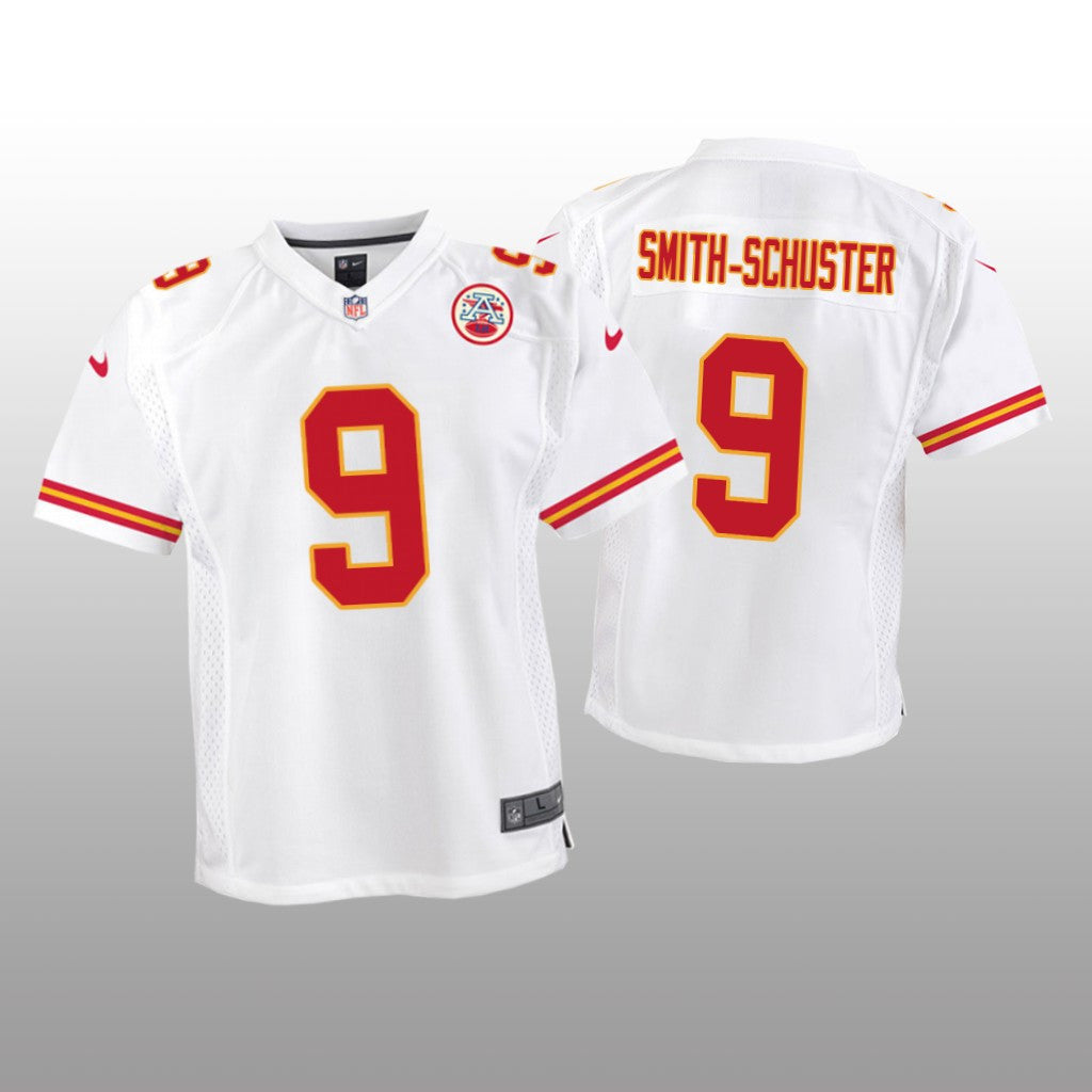 Kansas City Chiefs JuJu Smith-Schuster White Jersey Game Youth