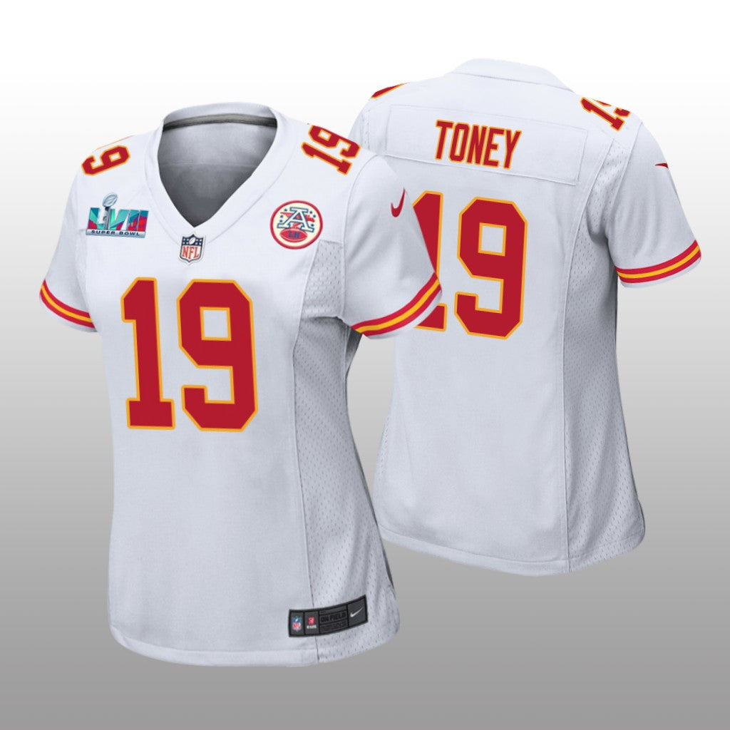 Kansas City Chiefs Kadarius Toney White Game Jersey Super Bowl LVII Women's