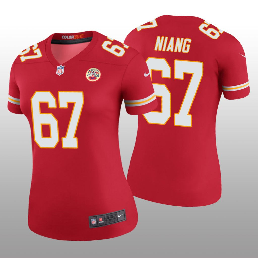 Kansas City Chiefs Lucas Niang Red Jersey Color Rush Legend Women's