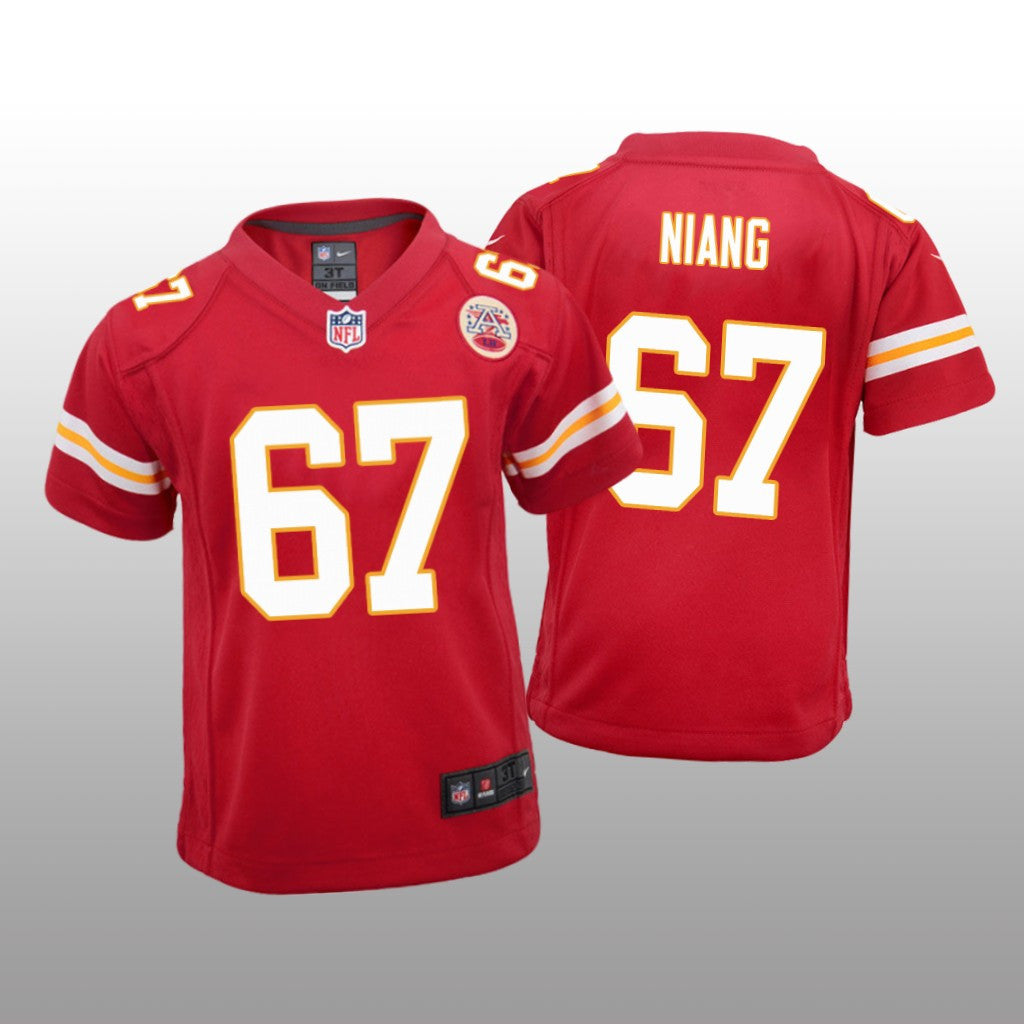Kansas City Chiefs Lucas Niang Red Jersey Game Youth