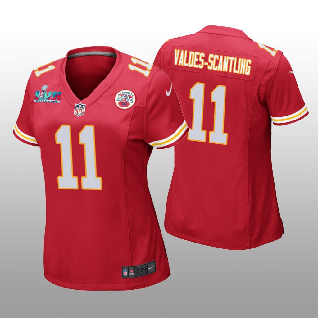 Kansas City Chiefs Marquez Valdes-Scantling Red Game Jersey Super Bowl LVII Women's