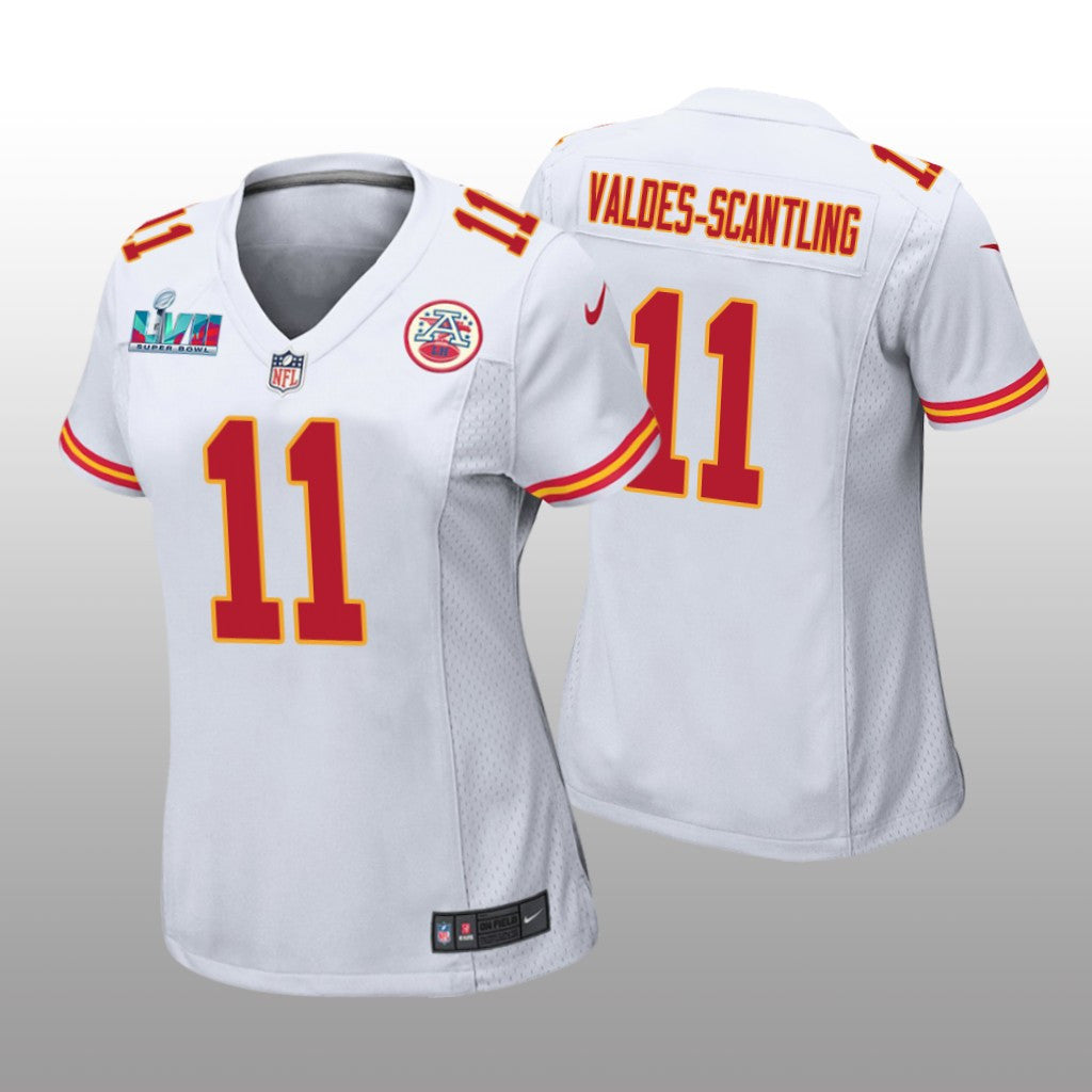Kansas City Chiefs Marquez Valdes-Scantling White Game Jersey Super Bowl LVII Women's