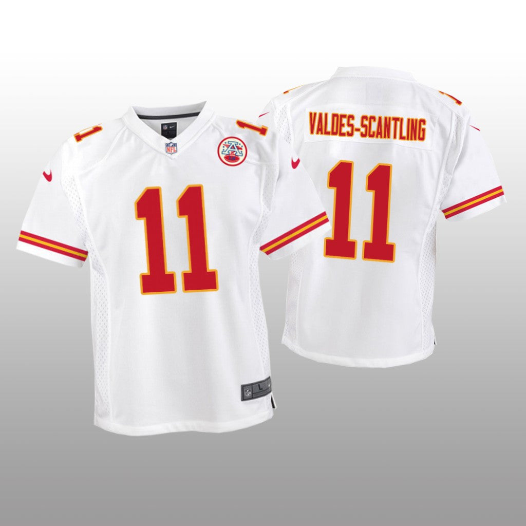 Kansas City Chiefs Marquez Valdes-Scantling White Jersey Game Youth