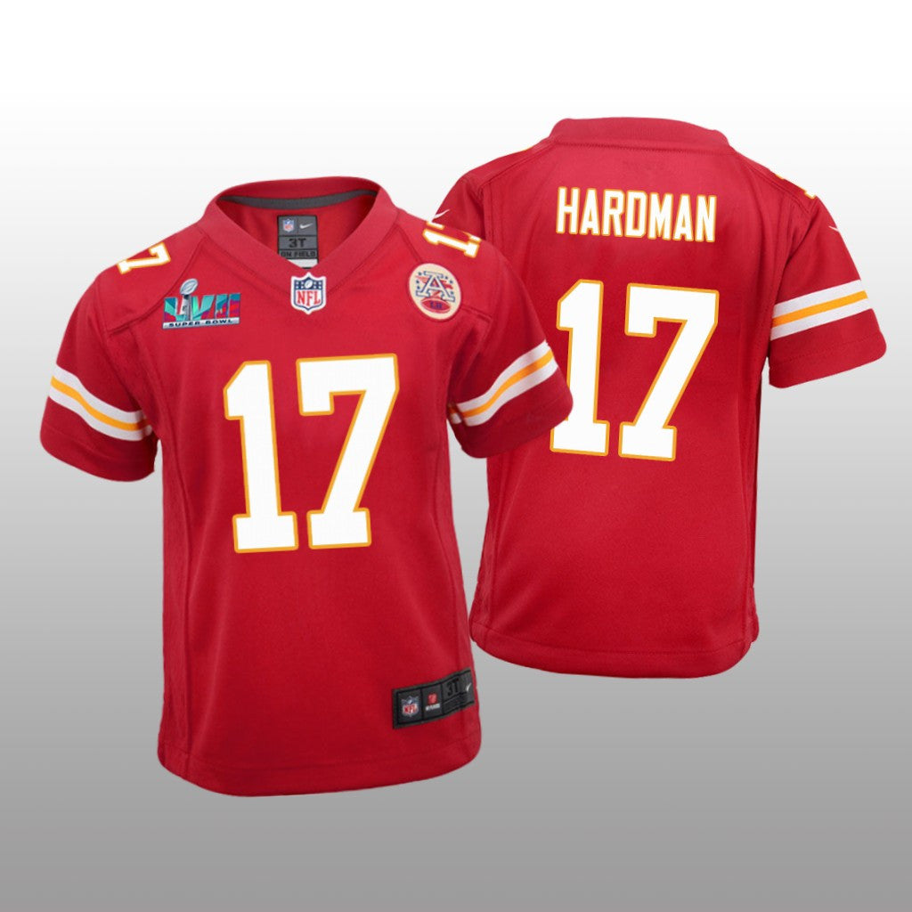 Kansas City Chiefs Mecole Hardman Red Game Jersey Super Bowl LVII Youth
