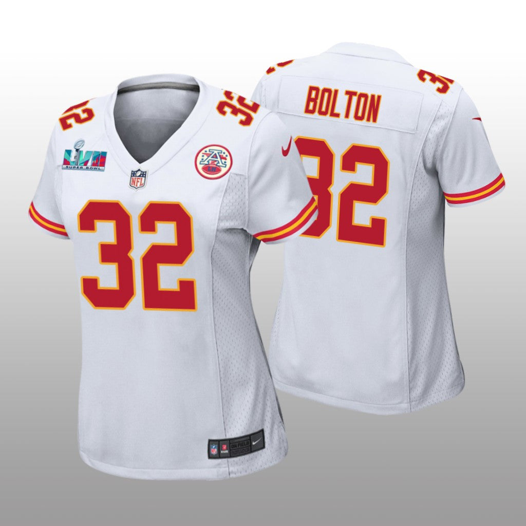 Kansas City Chiefs Nick Bolton White Game Jersey Super Bowl LVII Women's