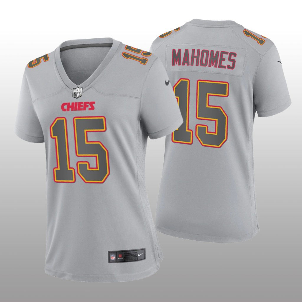 Kansas City Chiefs Patrick Mahomes Gray Jersey Atmosphere Fashion Game Women's