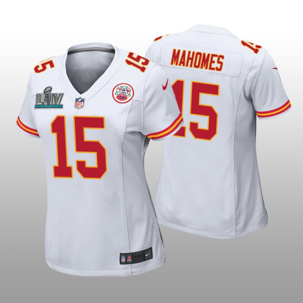 Kansas City Chiefs Patrick Mahomes White Game Jersey Super Bowl LIV Women's