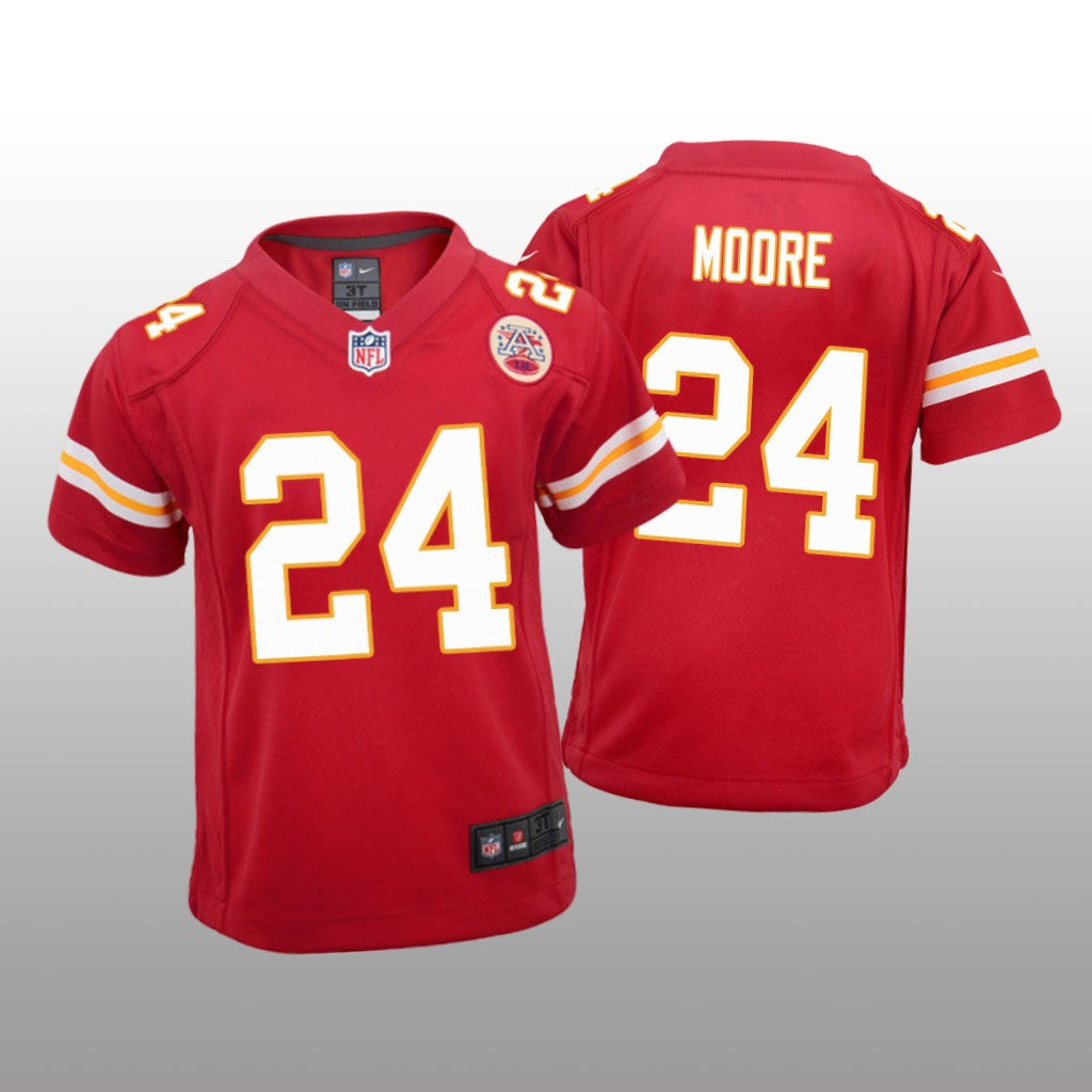 Kansas City Chiefs Skyy Moore Red Jersey Game Youth