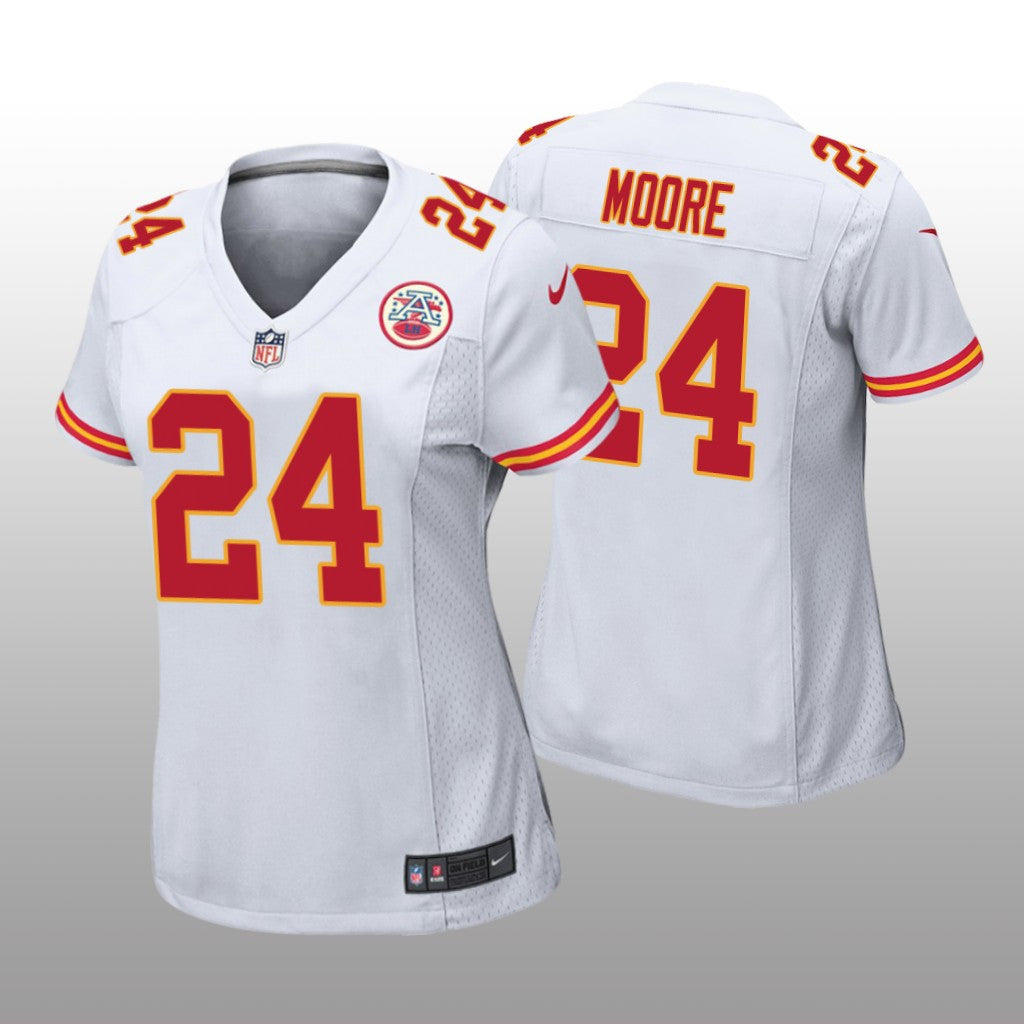 Kansas City Chiefs Skyy Moore White Jersey Game Women's