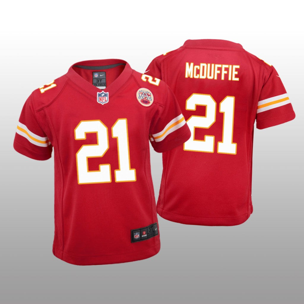 Kansas City Chiefs Trent McDuffie Red Jersey Game Youth