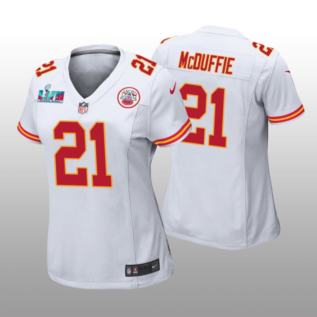Kansas City Chiefs Trent McDuffie White Game Jersey Super Bowl LVII Women's