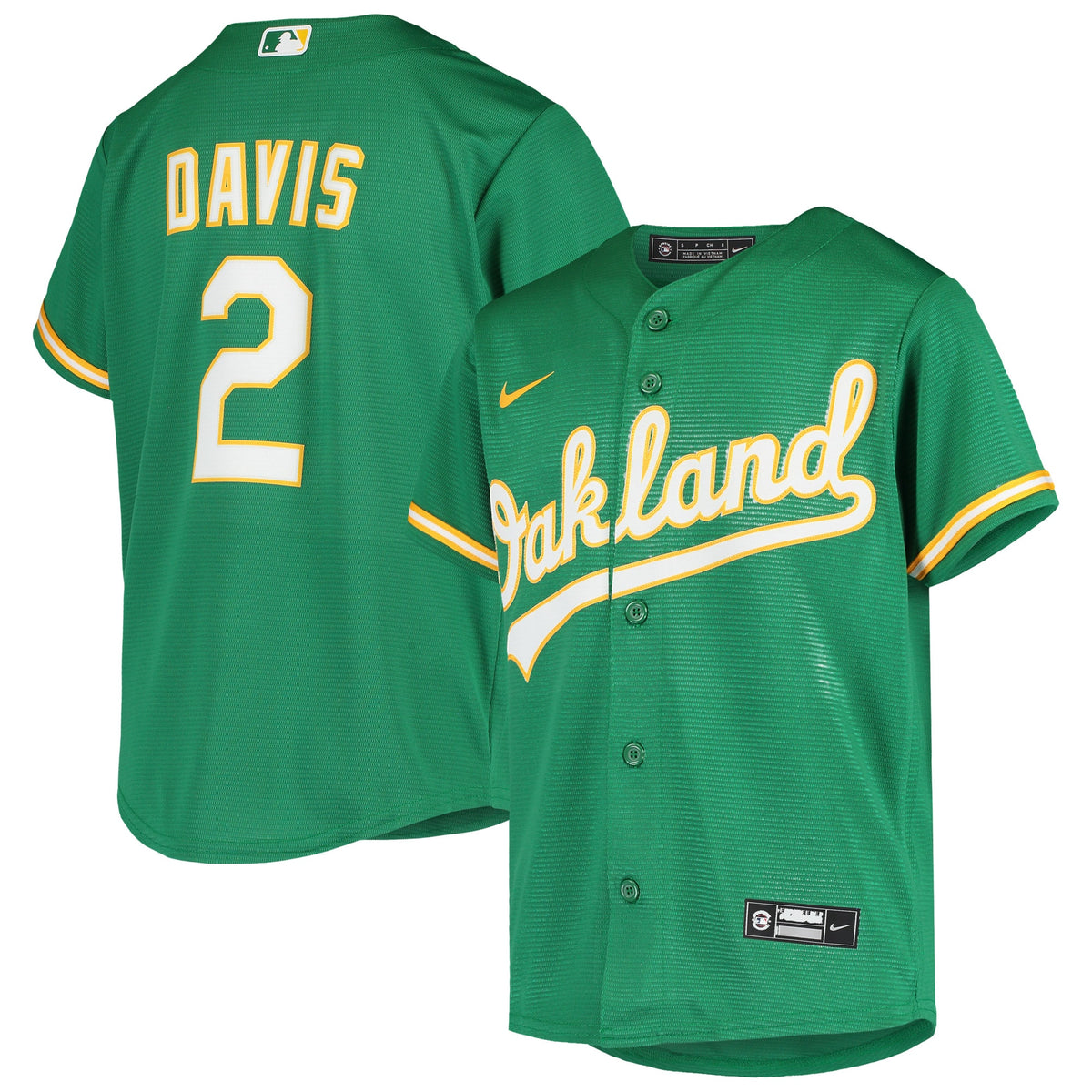 Khris Davis Oakland Athletics Nike Youth Alternate Replica Jersey Green
