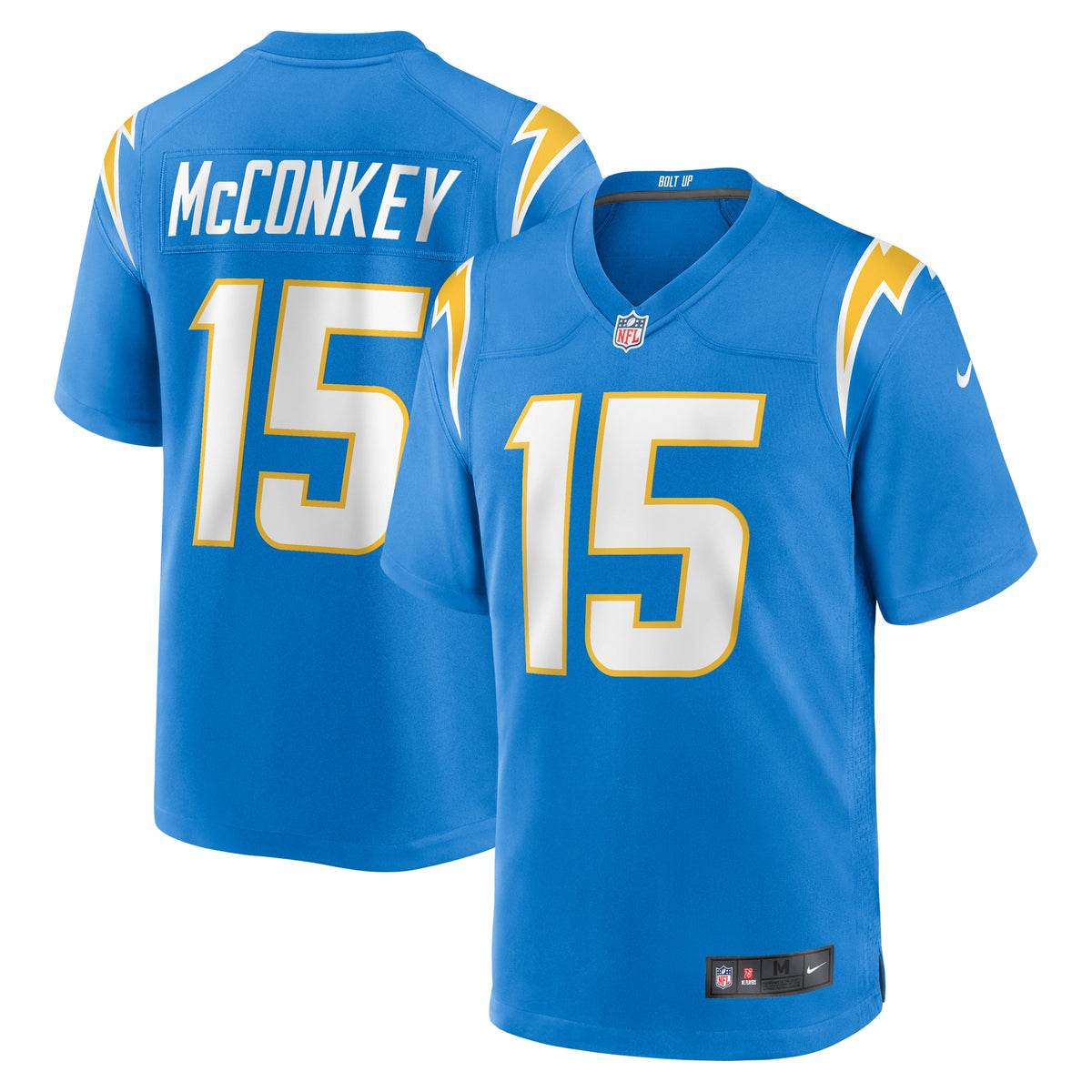 Ladd McConkey Los Angeles Chargers Nike 2024 NFL Draft Player Game Jersey Powder Blue