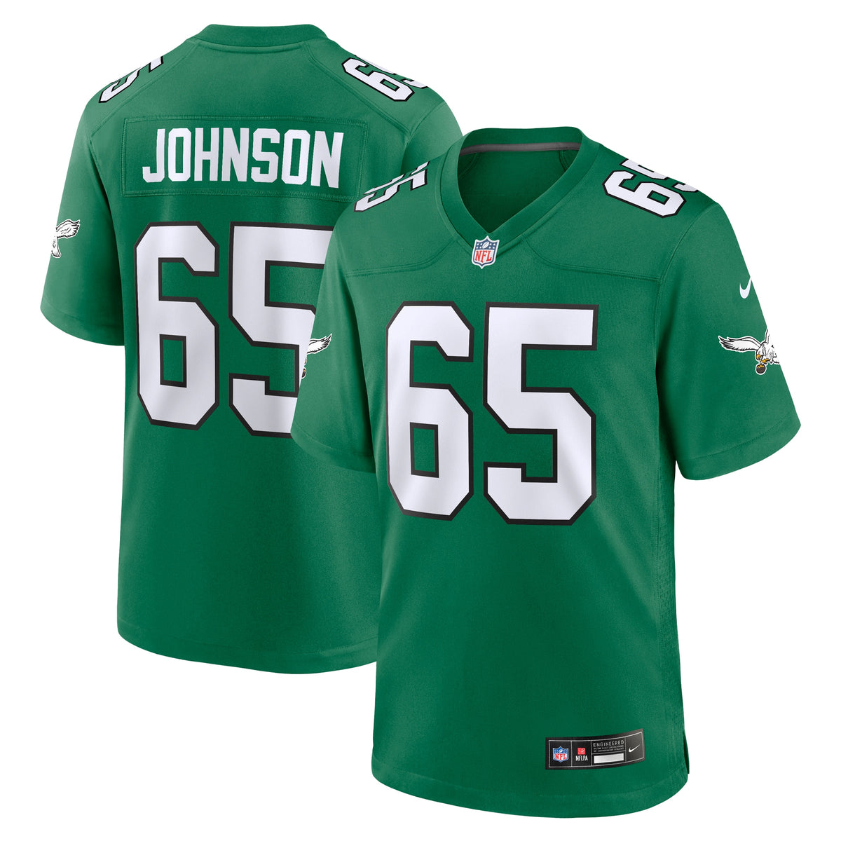 Lane Johnson Philadelphia Eagles Nike Alternate Game Jersey Kelly Green