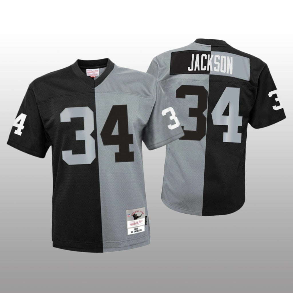 Las Vegas Raiders Bo Jackson Black Silver Jersey Split Legacy Youth