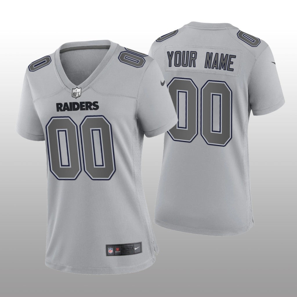 Las Vegas Raiders Custom Gray Jersey Atmosphere Fashion Game Women's