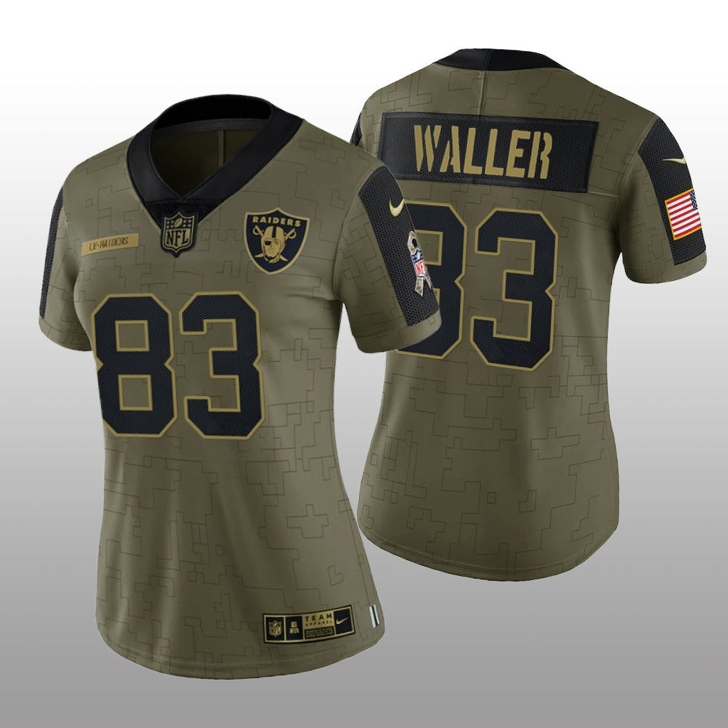 Las Vegas Raiders Darren Waller Olive Limited Jersey Salute To Service Women's