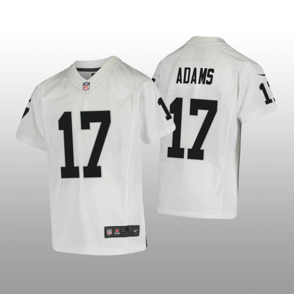 Las Vegas Raiders Davante Adams White Jersey Game Youth
